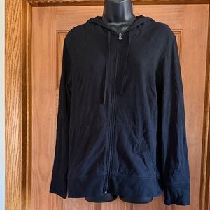Tek Gear Women's Size L Black Zip-Up Hoodie
